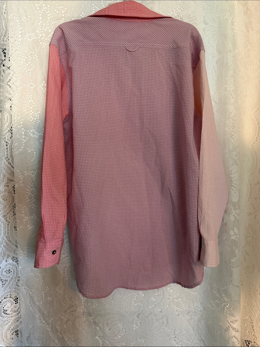 Easel Pink Patchwork Long-Sleeve Button-Up Shirt - Picture 5 of 5